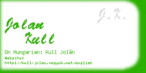 jolan kull business card